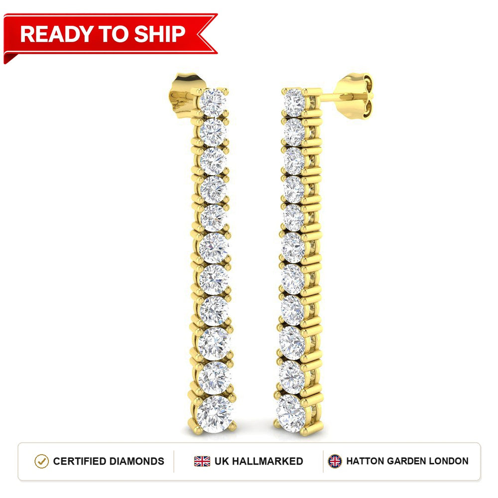 Lab grown diamond earring