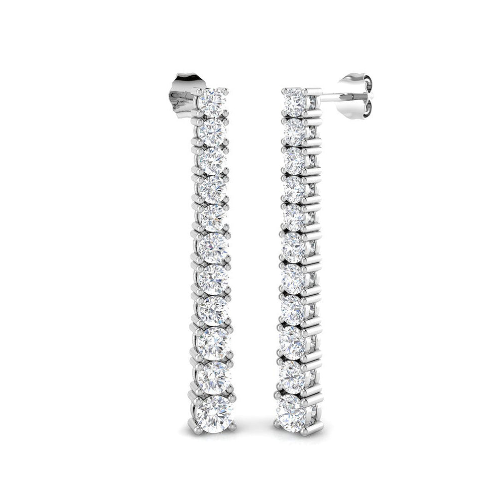 2.62ct Lab Diamond Round Cut Stud Earrings in 9K White Gold