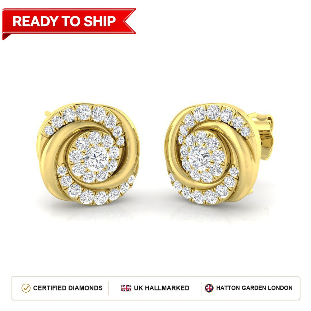 Lab grown diamond earring