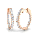 Hoop Earrings - Erfny 1.25ct Round Cut