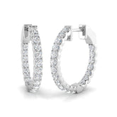Hoop Earrings - Erfny 1.25ct Round Cut