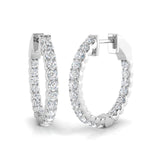Hoop Earrings - Erfny 1.25ct Round Cut