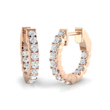 Hoop Earrings - Petal 0.5ct To 3.5ct Exquisite Diamond