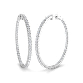 Hoop Earrings - Erfoy 3ct Round Cut