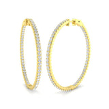Hoop Earrings - Erfoy 3ct Round Cut