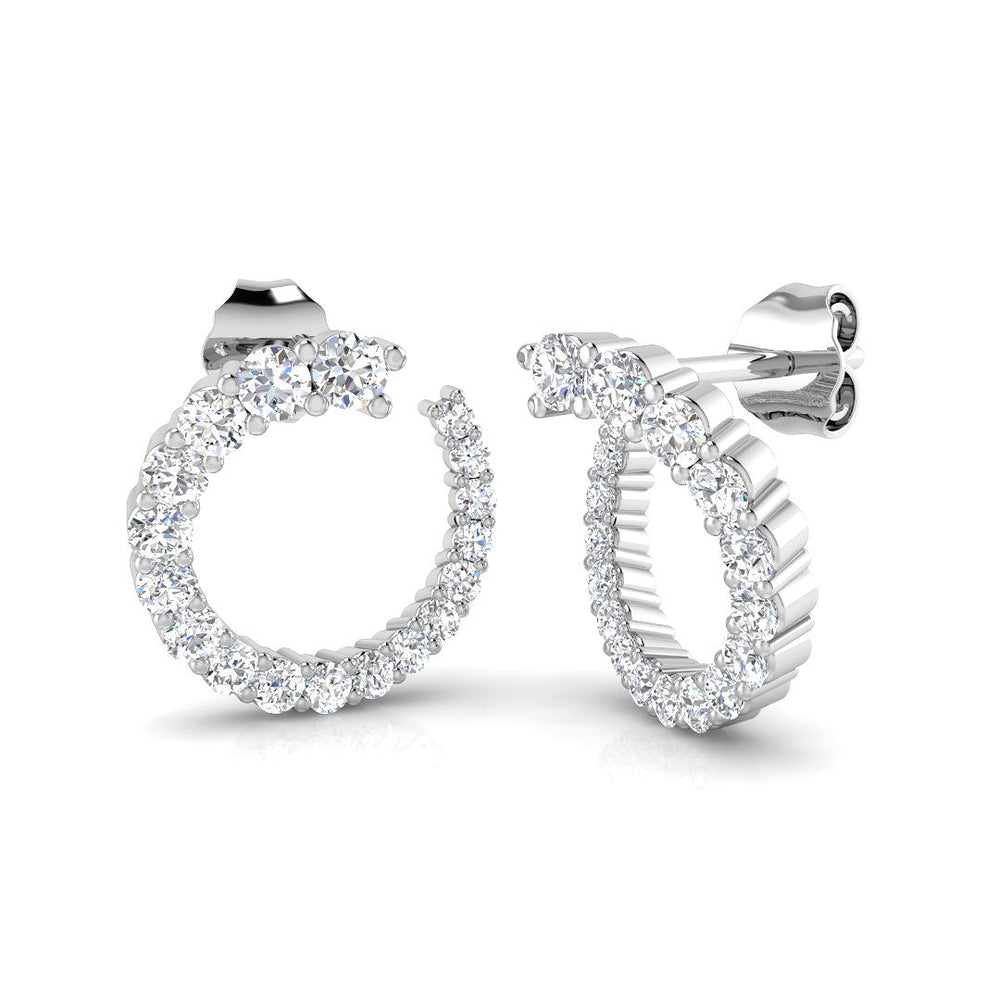 Hoop Earrings - Deaty 0.5ct Elegant Diamond Sparkle