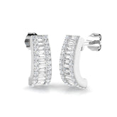 Drop Earrings with Heart Shape Diamond Cluster | 2.5ct Gold