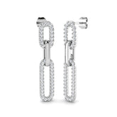 Bexly 1ct Gold Drop & Trilogy Diamond Earrings - Luxury Fine Jewelry