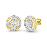 1ct to 1.75ct Gold Baguette and Brilliant Diamond Earrings