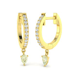 Luxury Gold Drop & Trilogy Diamond Earrings | Earby 0.25ct