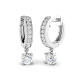 Sippy Luxury Gold Drop & Trilogy Diamond Earrings, Elegant Gemstone Jewelry