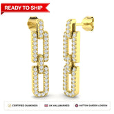 Lab grown diamond earring