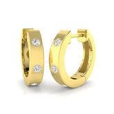 9ct Yellow Gold 0.19ct Lab Grown Diamond Hoops Earrings