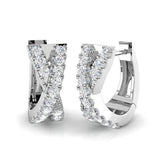 Hoop Earrings - Swirly 0.33ct Elegant Diamond Sparkle