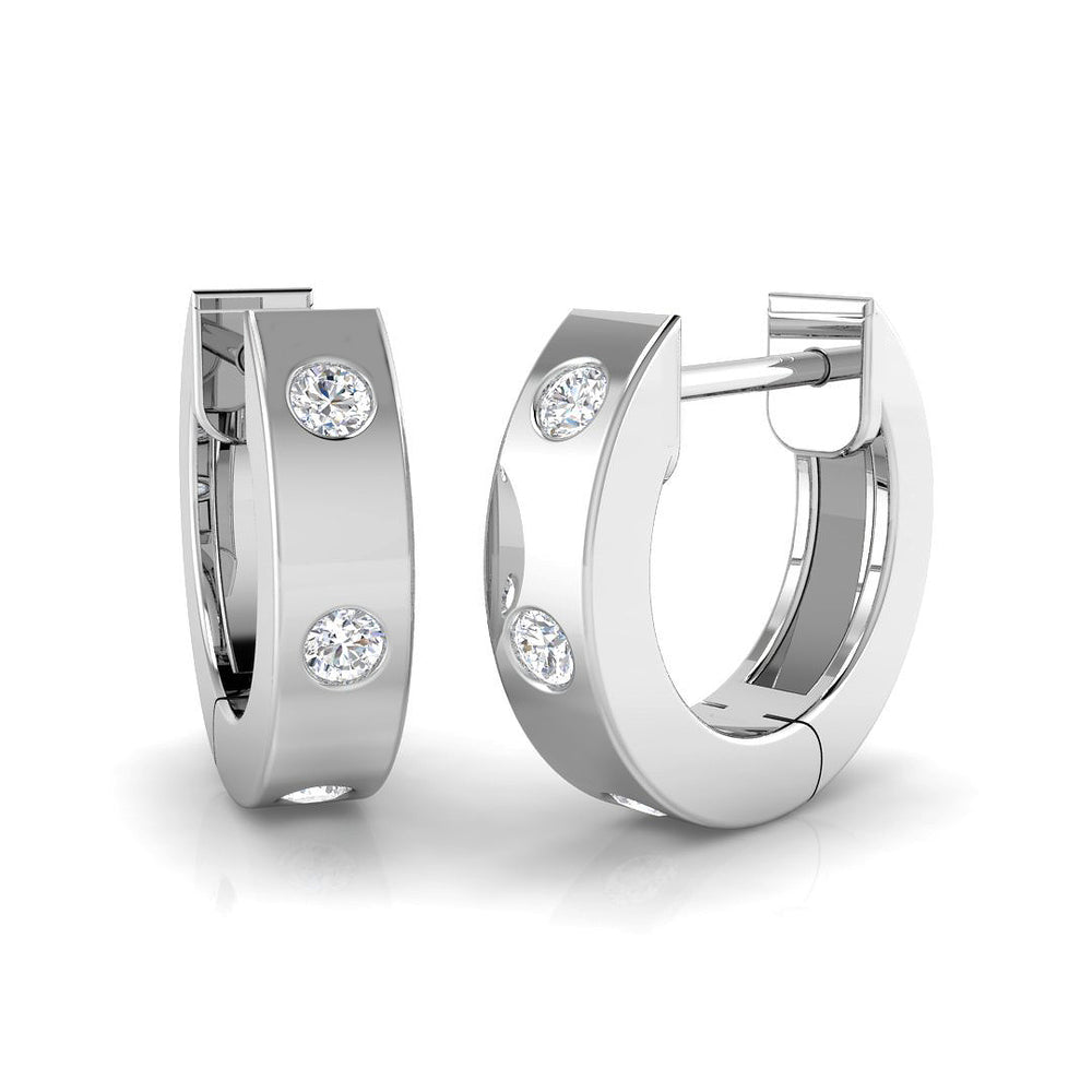 Hoop Earrings - Sugary 0.1ct Diamond Chic Sparkle