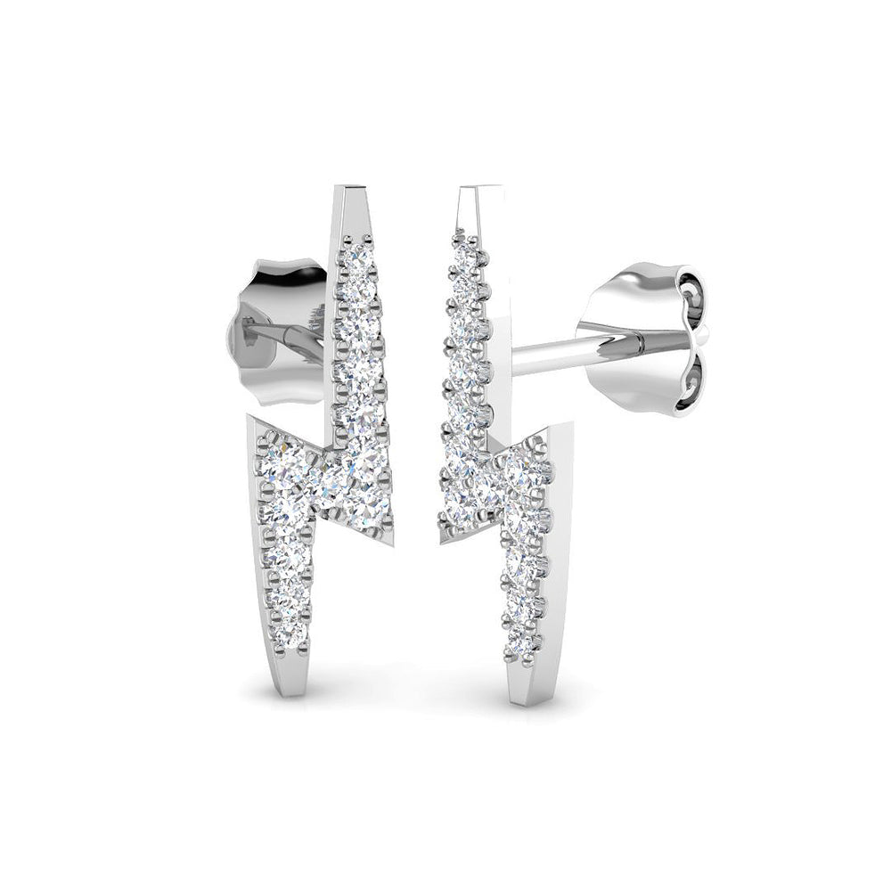 0.17ct Natural Diamond Round Cut Stud Earrings in 9K White Gold