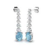 Tatty Aquamarine & Gold Luxury Diamond Earrings - 3ct to 8ct Elegance