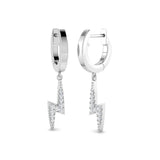 "Elegant Tulny Gold Drop & Trilogy Diamond Earrings - 0.1ct Luxury"