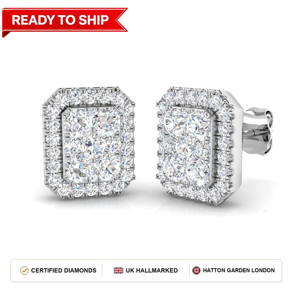 Lab grown diamond earring