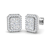 Carla Gold Cluster Diamond Earrings 1ct-2ct - Elegant Luxury Jewelry