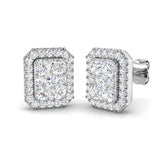 "Carla Gold Cluster Diamond Earrings 1ct-2ct - Elegant Luxury Jewelry"