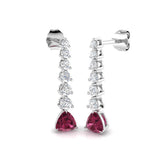 Timid Pink Tourmaline Diamond Earrings in Elegant Gold - 1.5ct Luxury Jewelry