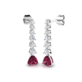 Timid Pink Tourmaline Diamond Earrings in Elegant Gold - 1.5ct Luxury Jewelry