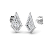 Stunning 0.20Ct Diamond Kite Shape Stud Earrings in White Gold