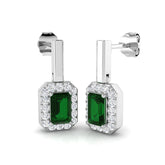 "Talky Emerald Diamond Earrings in Gold | 1.5ct to 3ct Luxury Style"