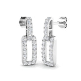"Sticky Gold Drop & Trilogy Diamond Earrings | 0.5ct Luxury Jewelry"
