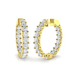Hoop Earrings - Erepy Elegant 6.5ct Diamond Gold