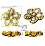 2.0 Carat Pear Cut Diamond Flower Stud Earrings in White Gold