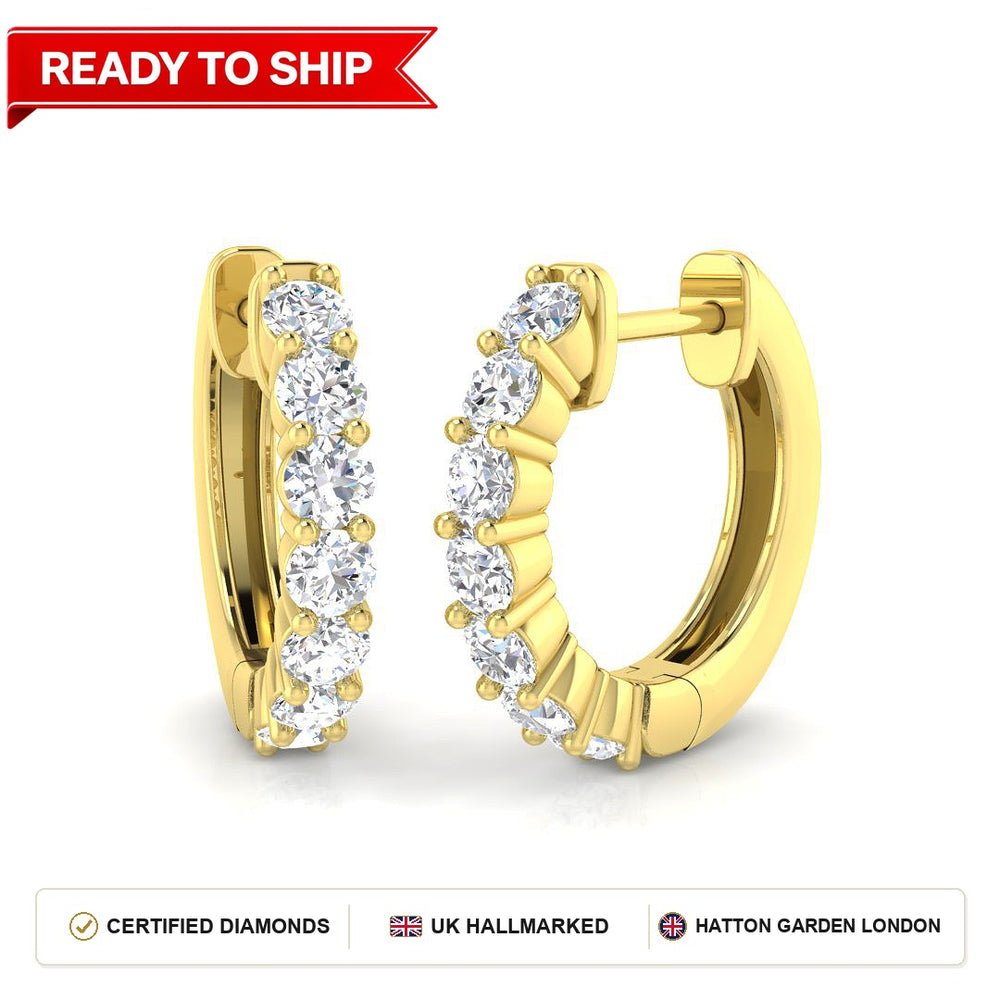 Lab grown diamond earring