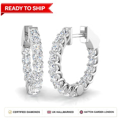 Lab grown diamond earring