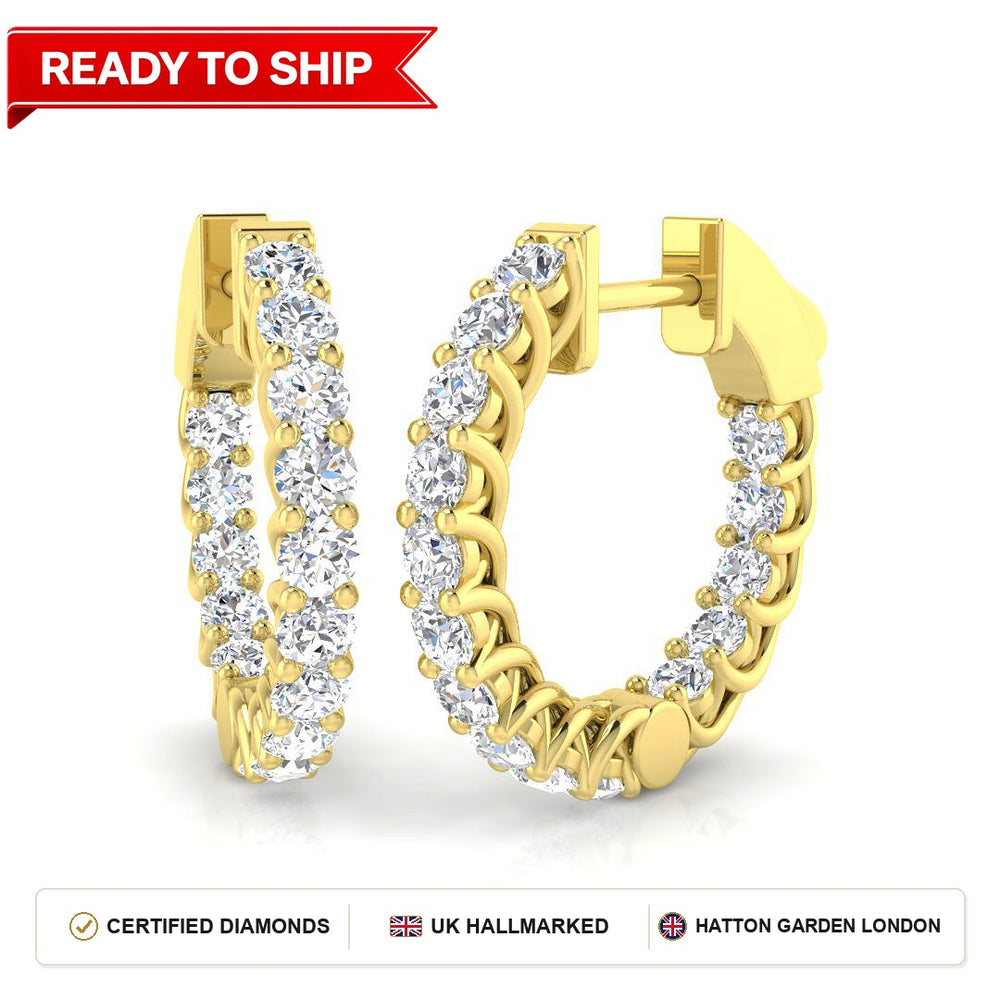 Lab grown diamond earring