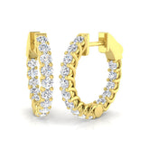 9ct Yellow Gold 1.21ct Lab Grown Diamond Hoop Earrings