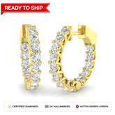 Lab grown diamond earring