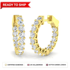 Lab grown diamond earring