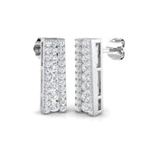 Tonky 1ct Gold Diamond Shape Earrings - Luxury Elegant Jewelry