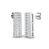 Tonky 1ct Gold Diamond Shape Earrings - Luxury Elegant Jewelry