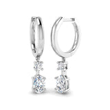 Lussy Luxury Gold Drop Trilogy Diamond Earrings - 0.5ct to 1ct Elegance