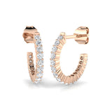 Hoop Earrings - Erhby 1ct Gold Pure Radiance