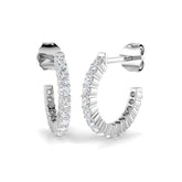 Hoop Earrings - Erhby 1ct Gold Pure Radiance