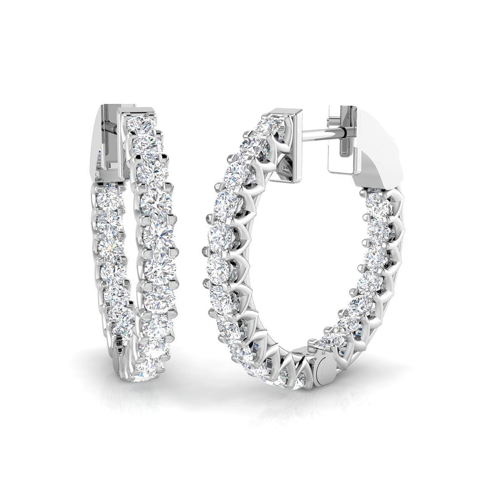 Hoop Earrings - Tulry 1ct To 2.5ct Premium Diamond Sparkle