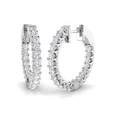 Hoop Earrings - Tulry 1ct To 2.5ct Premium Diamond Sparkle