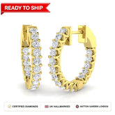 Lab grown diamond earring