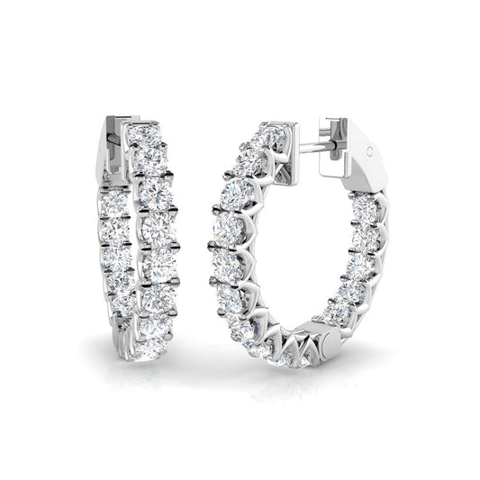 Hoop Earrings - Luvry 0.33ct Gold Diamond Luxury Elegance