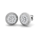 Tulsy Luxury Gold Cluster Diamond Earrings | 0.33ct Elegance