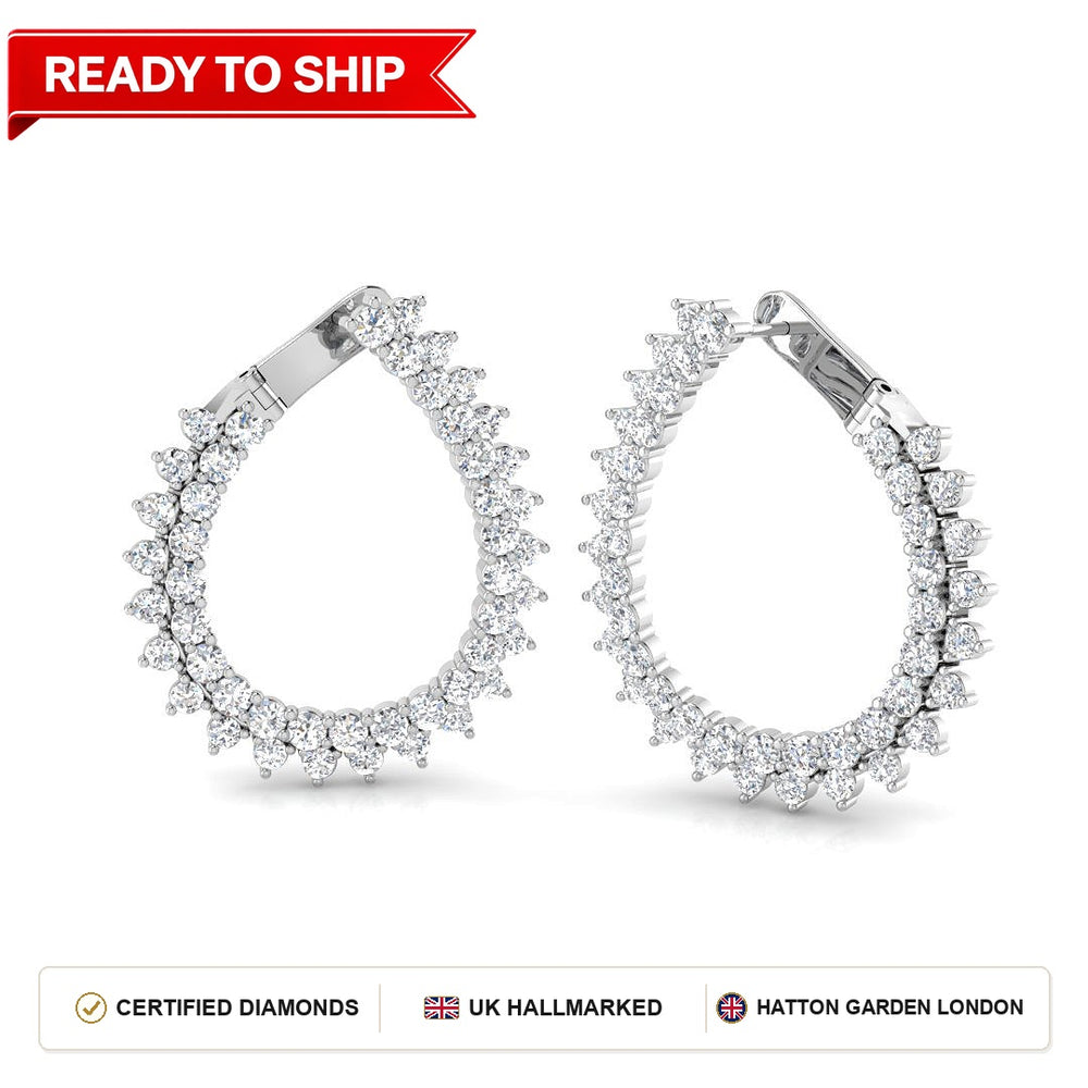Lab grown diamond earring