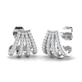 Dusky Gold Diamond Crawler Earrings - Elegant Luxury 0.2ct to 0.5ct